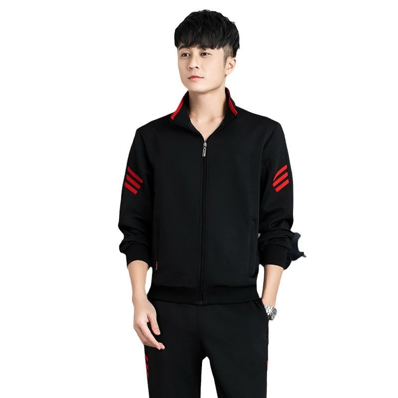 Unisex Modern Training Set in Partner Look with Stand-Up Collar and Slim Jogging Pants Chichicherry