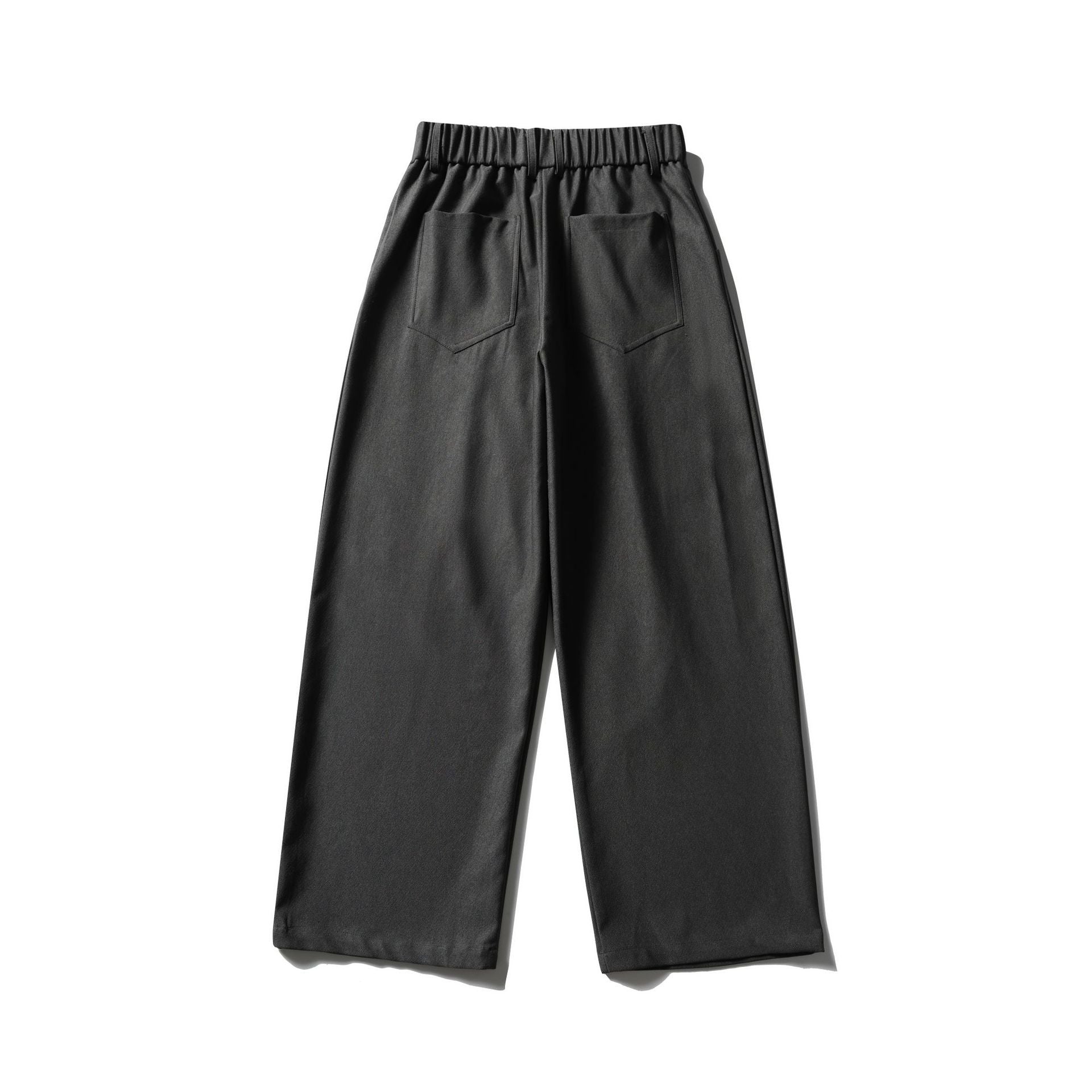 Women's Elegant High-Waisted Palazzo Culotte with Part-Elastic Waistband and Pleated Waist Pleats