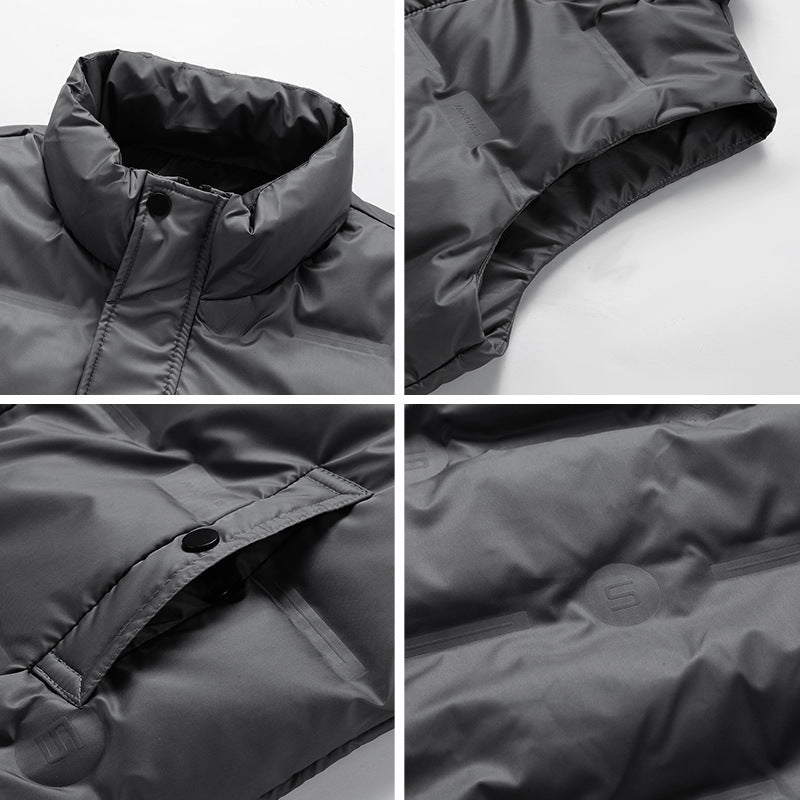Men's quilted thermal vest with high collar, water-repellent shell and concealed pockets Chichicherry