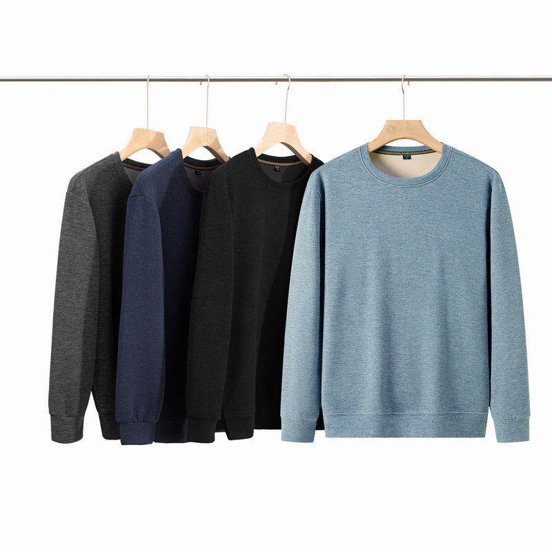 Men's Fine Crew Neck Sweatshirt made of Cotton Blend with Regular Fit and Ribbed Cuffs Chichicherry
