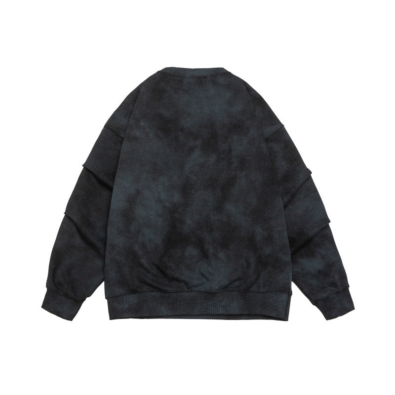 Unisex Oversize Sweatshirt with stonewash effect and sleeve snap buttons Chichicherry