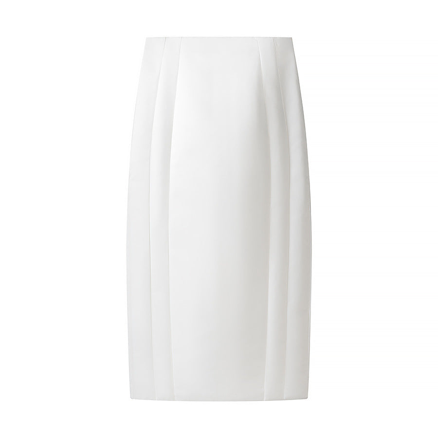 Women's Tailored Pencil Skirt with Wiener Seams and High Waist Chichicherry