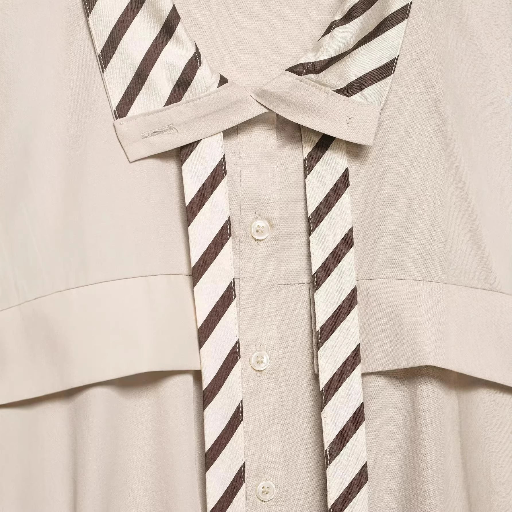 Women's Oversize Blouse with Balloon Sleeves and Scarf Collar Chichicherry