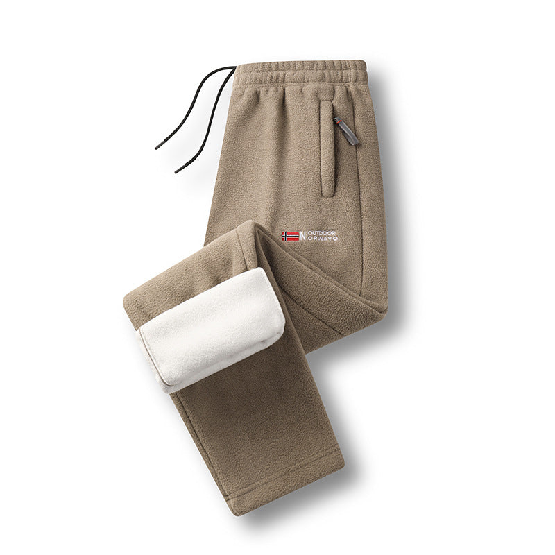 Women's fleece thermal pants with elastic waistband, zip pockets and soft lining Chichicherry