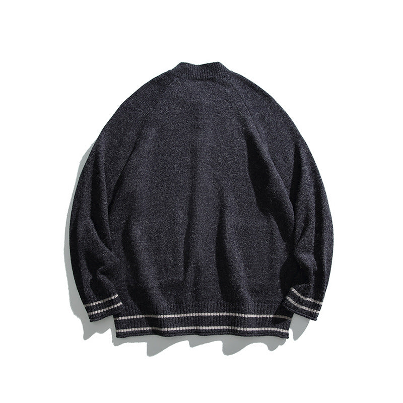 Unisex Boxy Cardigan made of fine knit with raglan sleeves and patch pockets Chichicherry