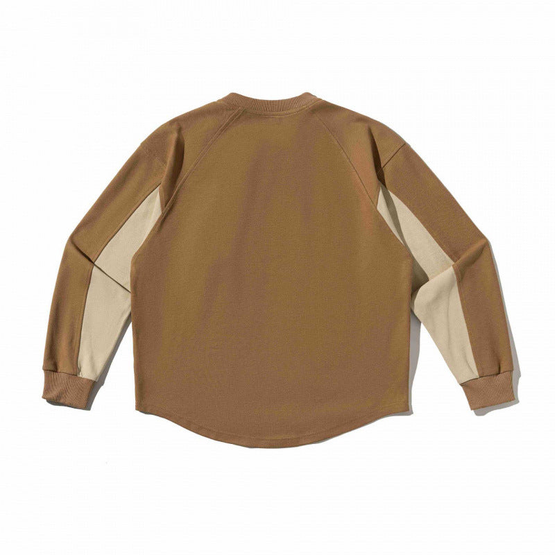Unisex Oversize Sweatshirt with raglan sleeves, two-tone inserts and utility chest pocket Chichicherry
