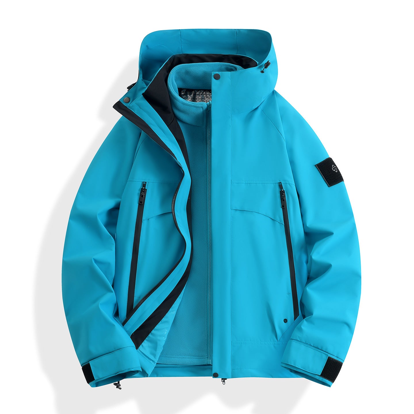 Women's waterproof modular parka with removable fleece inner jacket and technical hood Chichicherry