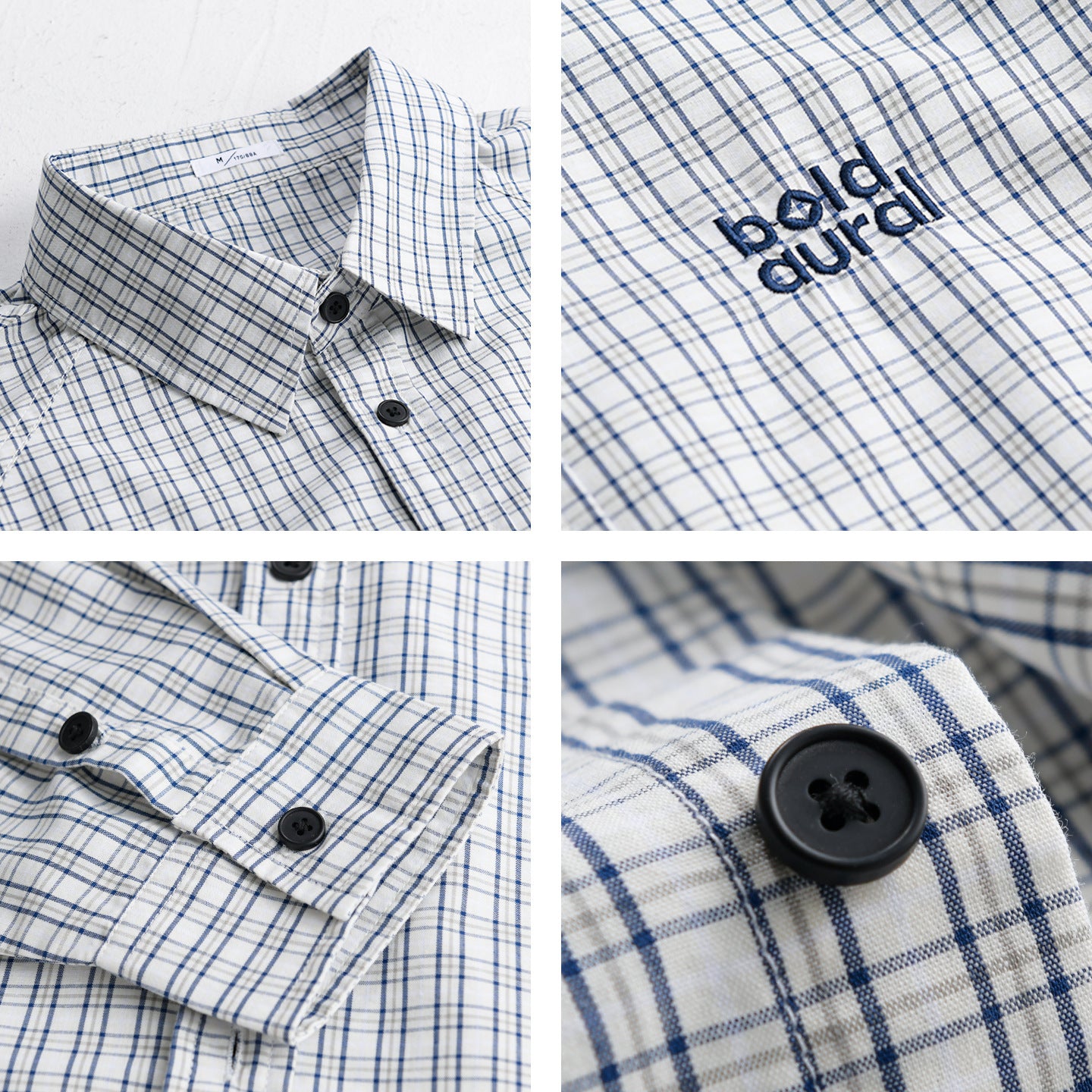 Men's cotton overshirt with fine check pattern and Kent collar Chichicherry