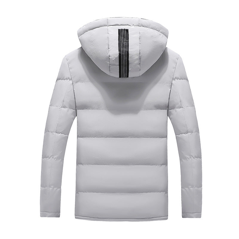 Men's quilted thermal hooded jacket in urban sports style with contrast sleeves Chichicherry