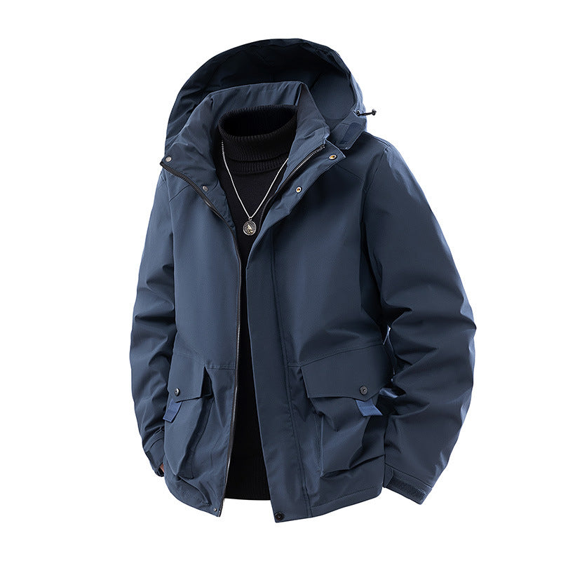 Men's hooded parka with technical weather protection membrane, insulated quilted filling, and utility pockets Chichicherry