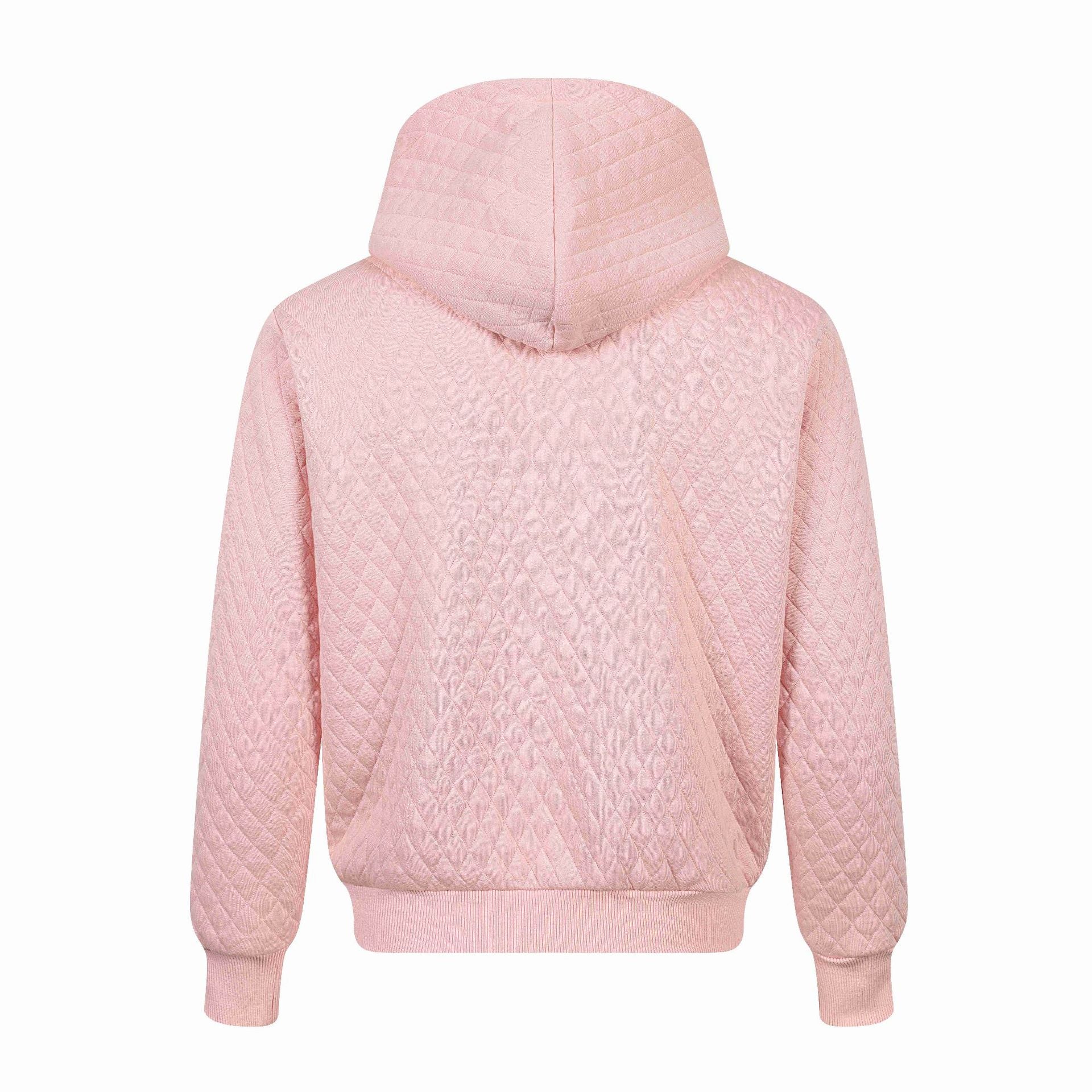 Unisex Quilted Hooded Jacket with Zipper, Kangaroo Pocket and Reflective Tiger Embroidery Chichicherry