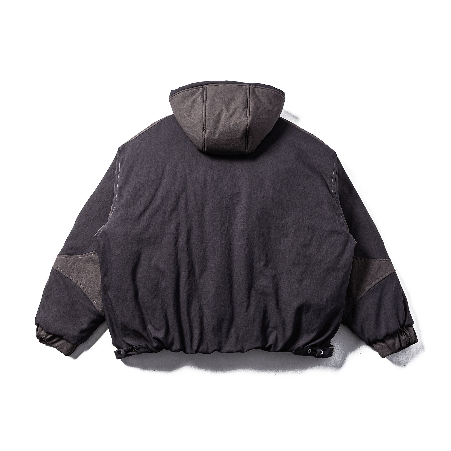 Men's Padded Quilted Hoodie Jacket with Utility Pockets Chichicherry