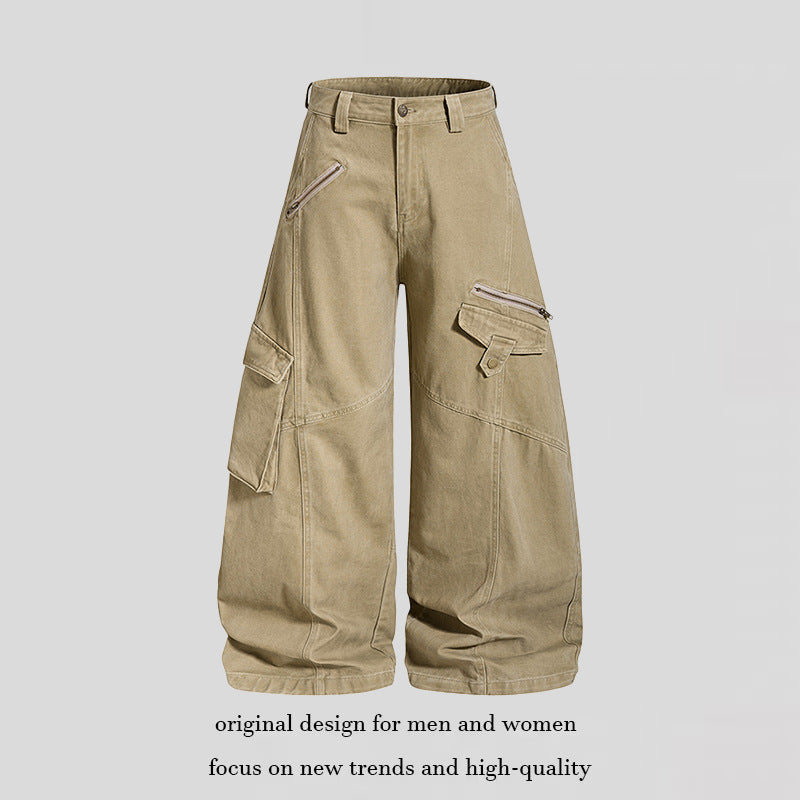 Women High-Cut Baggy Culotte with Multi-Cargo Pockets Chichicherry