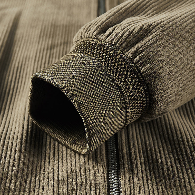 Men's cord jacket in bomber style with fine cord, zipper and padded interior Chichicherry
