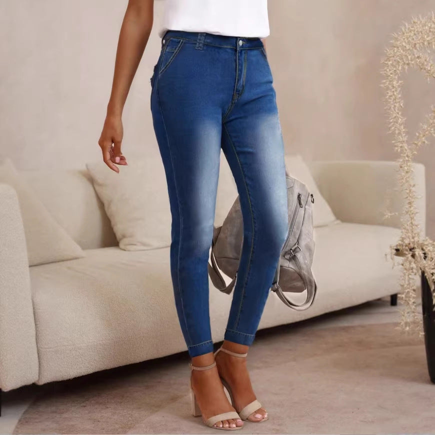 Women's High-Waist Skinny Jeans made of elastic Stretch Denim Chichicherry