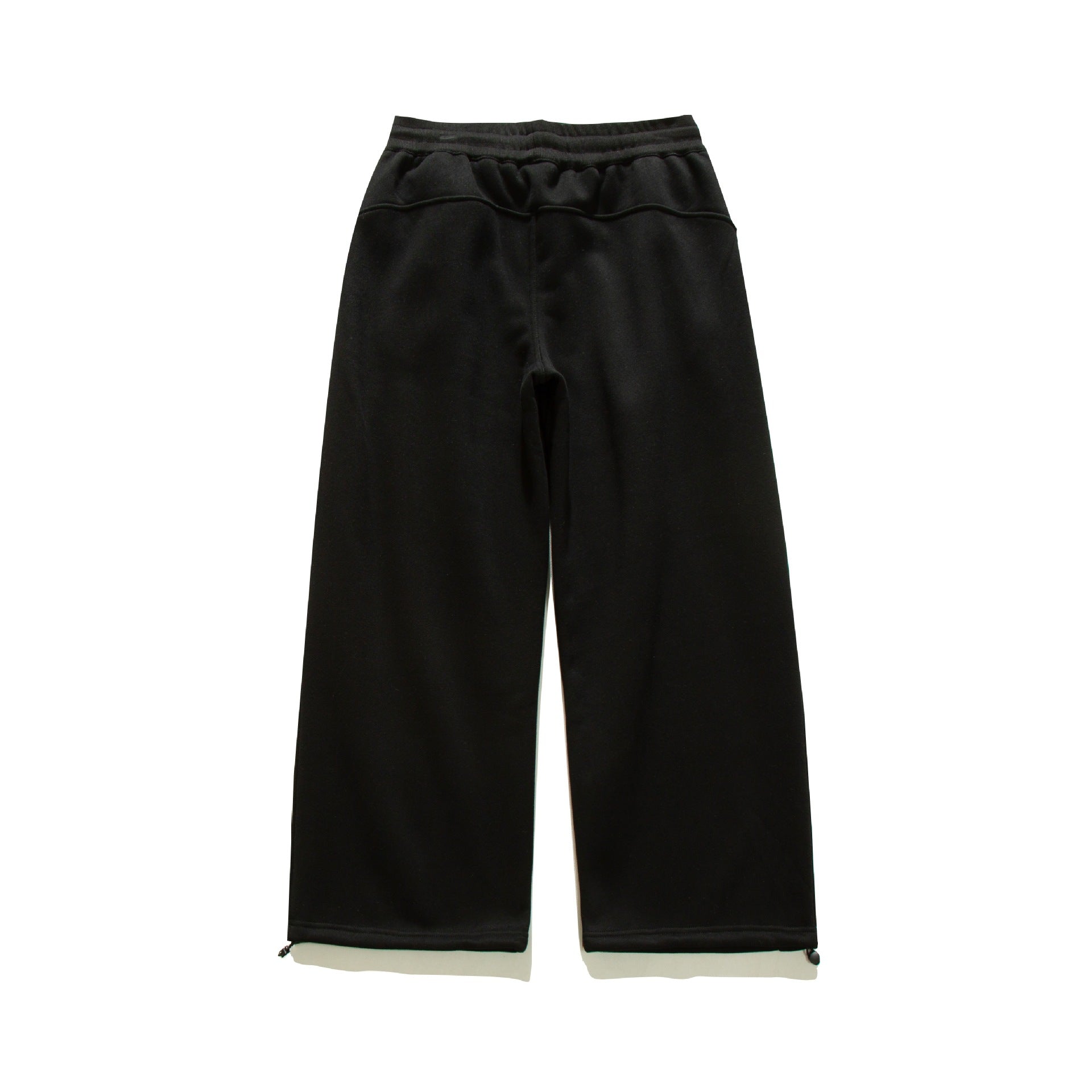 Women's Wide Sweat Culotte with Drawstring, Decorative Seams and Adjustable Hem
