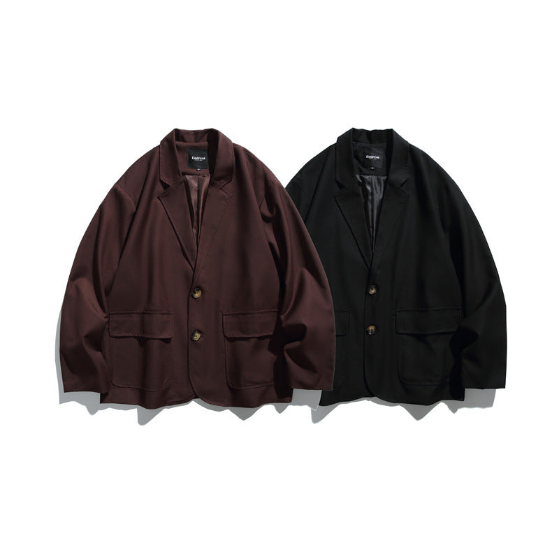 Men's Oversized Jacket made of draping twill with patch pockets Chichicherry