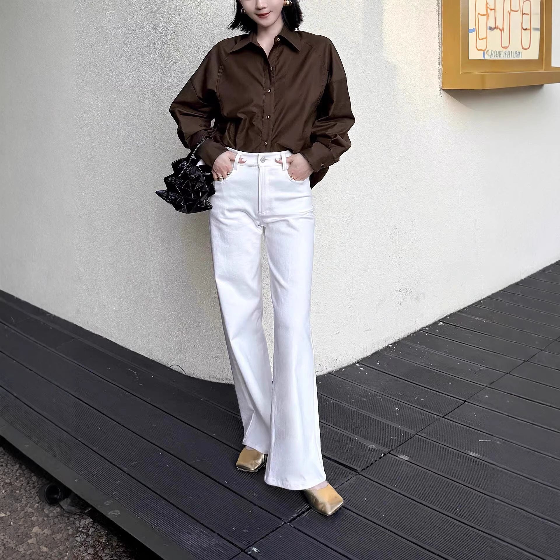 Women Elegant Oversized Blouse made of high-quality fabric Drune