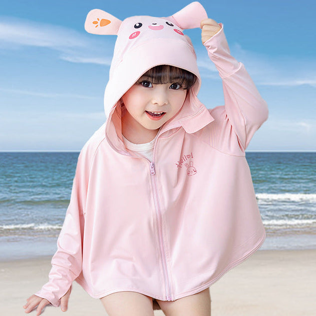 Girl multifunctional sun protection jacket with hood Chichicherry