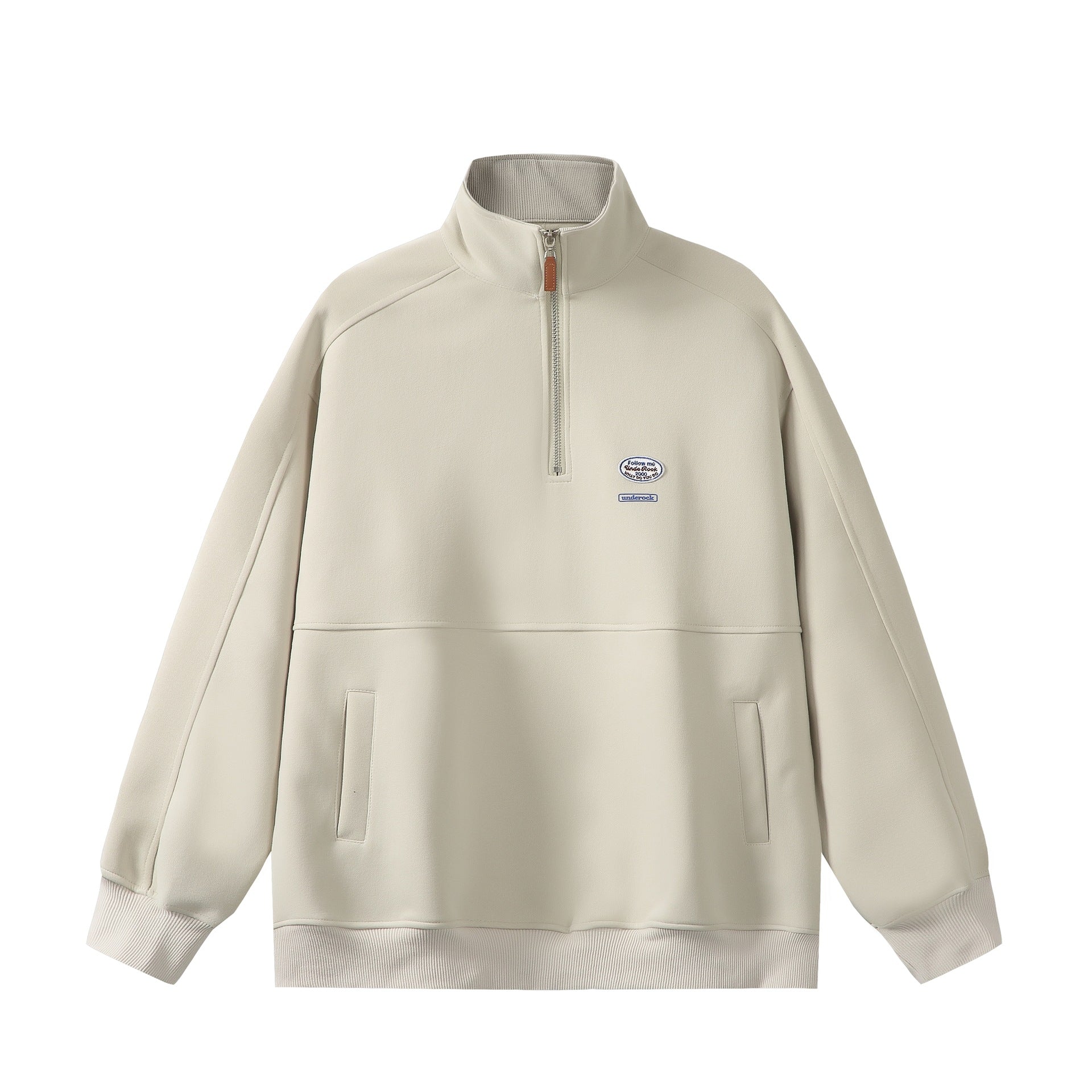 Men's half-zip sweatshirt with stand-up collar, kangaroo pocket, and relaxed fit Chichicherry