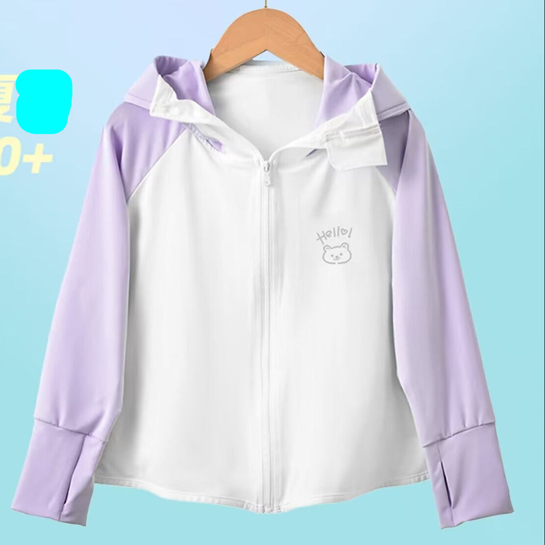 Girls functional UV protection jacket with hood Chichicherry