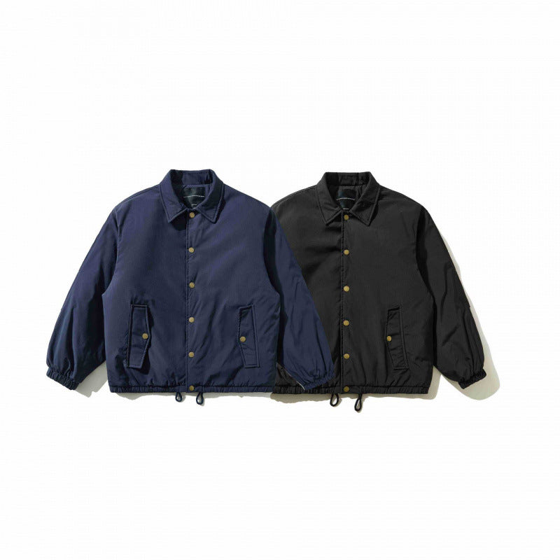 Men's short jacket in worker look with shirt collar, snap button closure and drawstring waistband Chichicherry