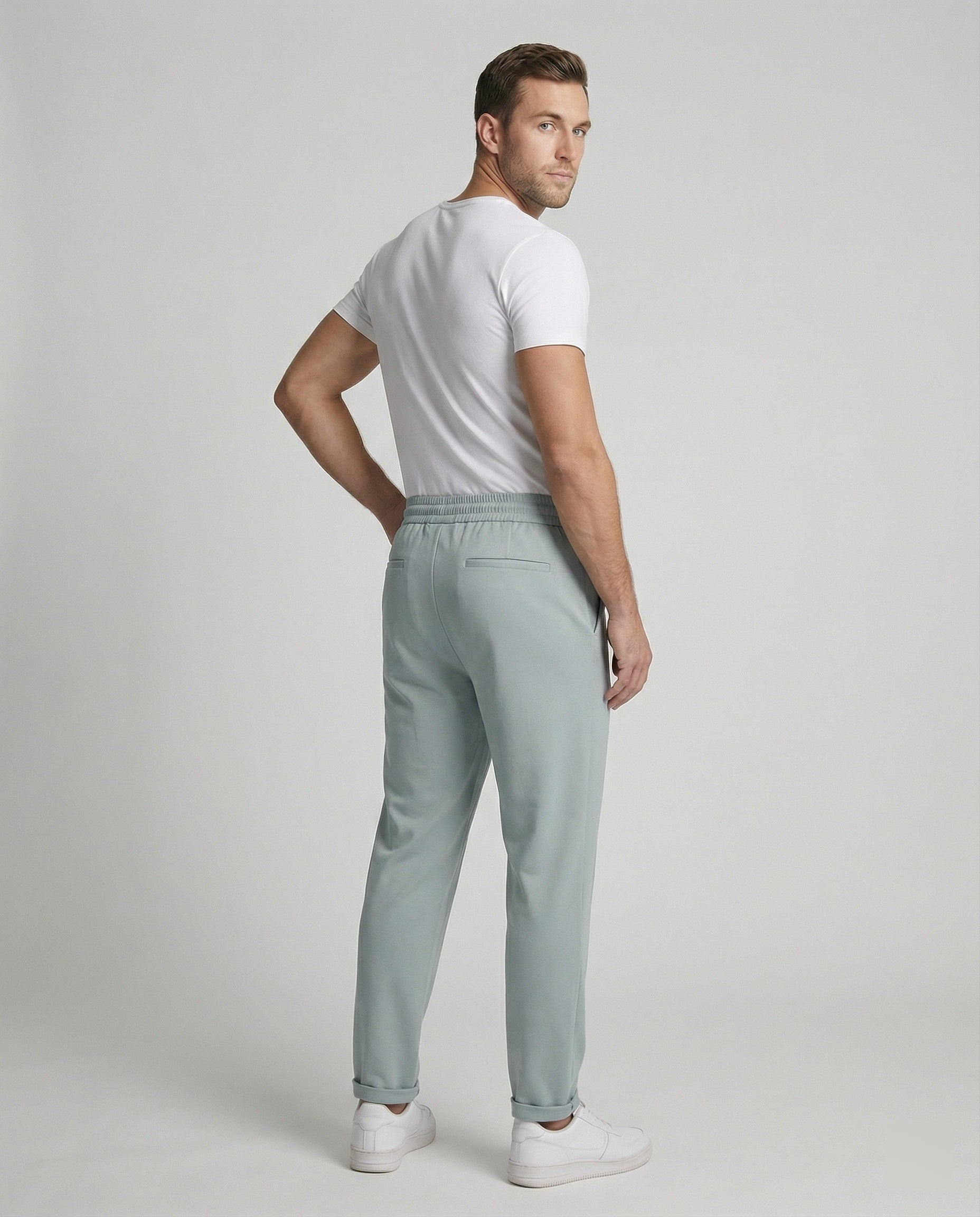 Men's jogging pants sporty with drawstring