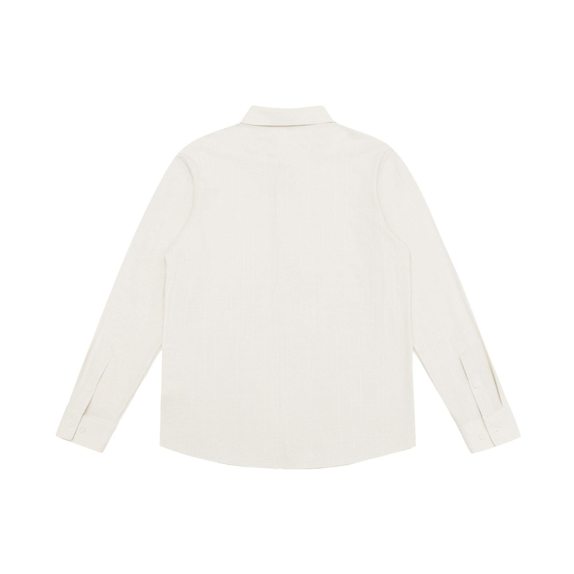 Men's Structured Knit Over-shirt with Concealed Button Placket and Ribbed Collar Chichicherry