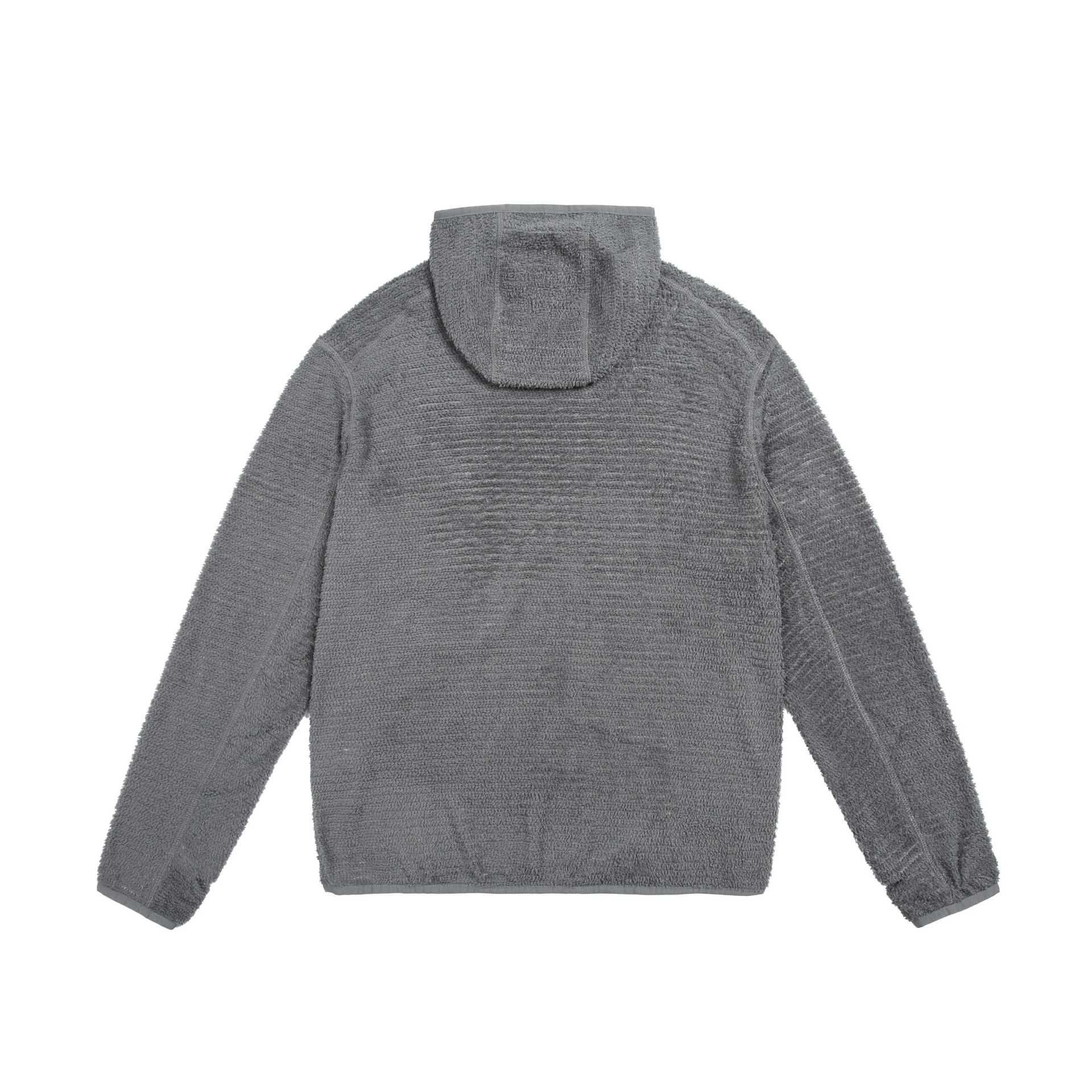 Unisex cozy hooded fleece pullover with chest zip pocket and elastic hem Chichicherry
