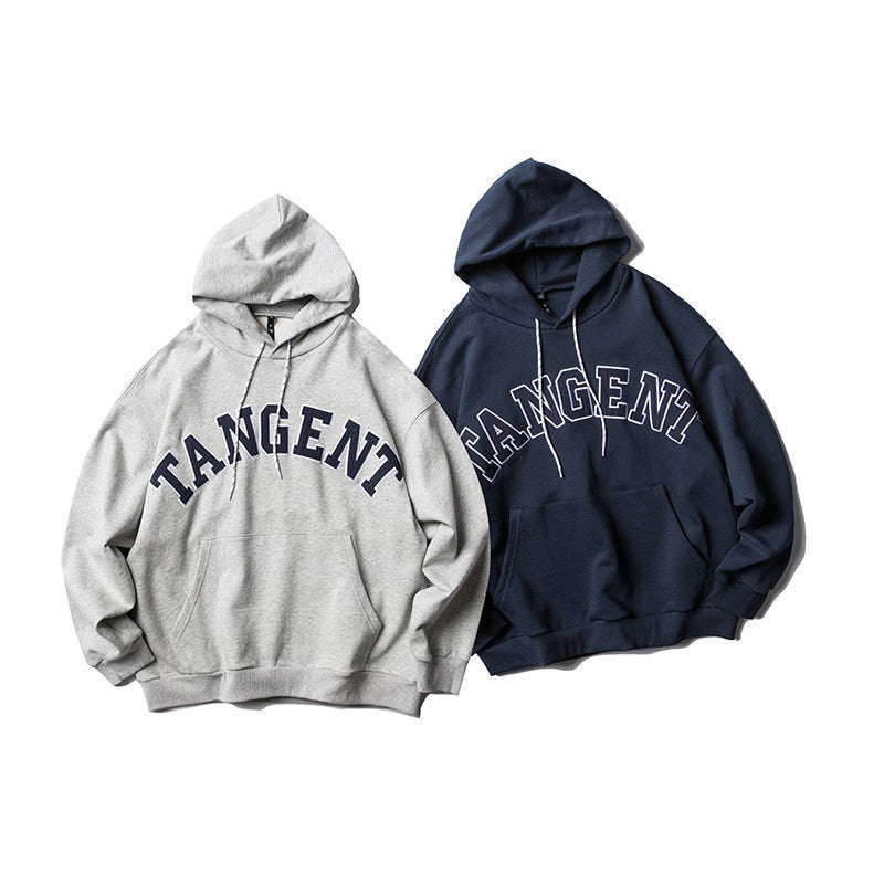 Unisex Oversized Hoodie in Collegiate Look with Kangaroo Pocket and Contrast Drawstring Chichicherry