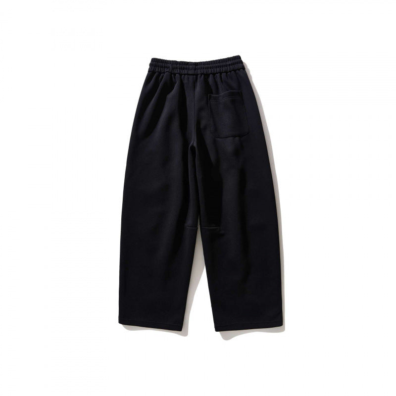 Unisex Wide Relaxed Jogging Pants made of French Terry with high elastic waistband and drawstring Chichicherry