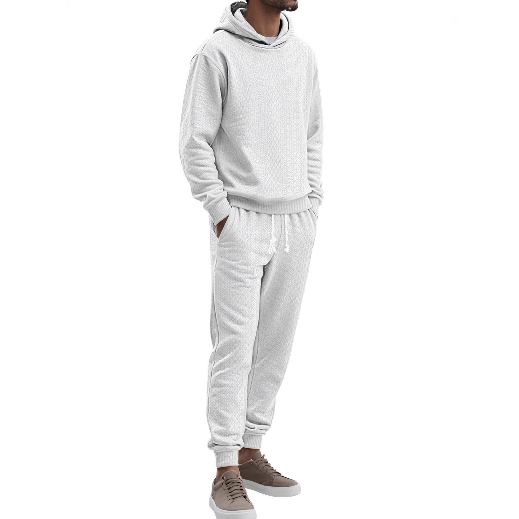 Men's Structured Lounge Set with Hoodie and Joggers Chichicherry