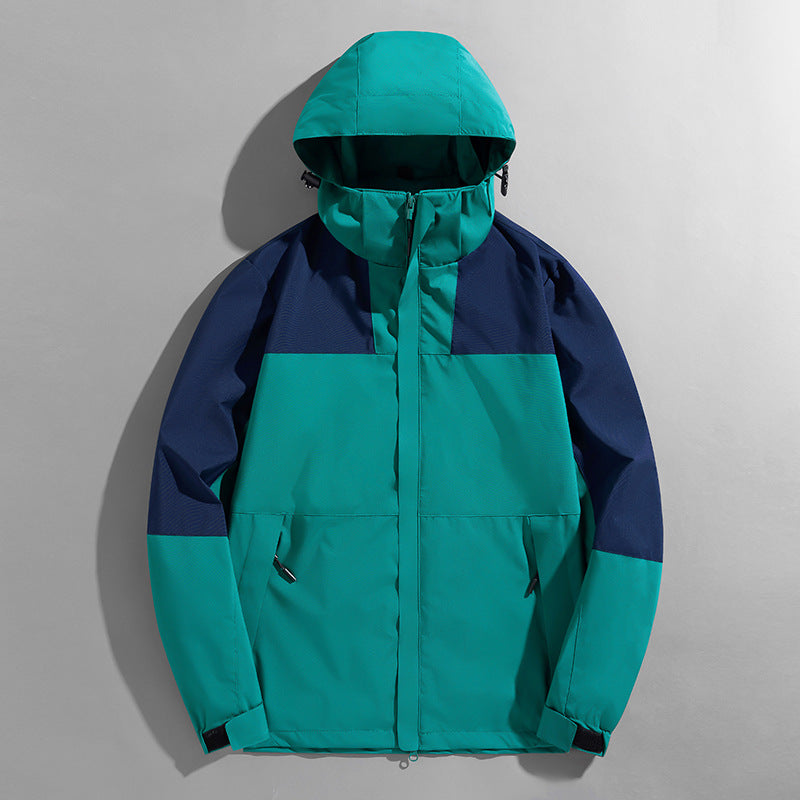 Men's Colorblock Wind- and Water-Repellent Hoodie with Breathable Softshell Membrane Chichicherry