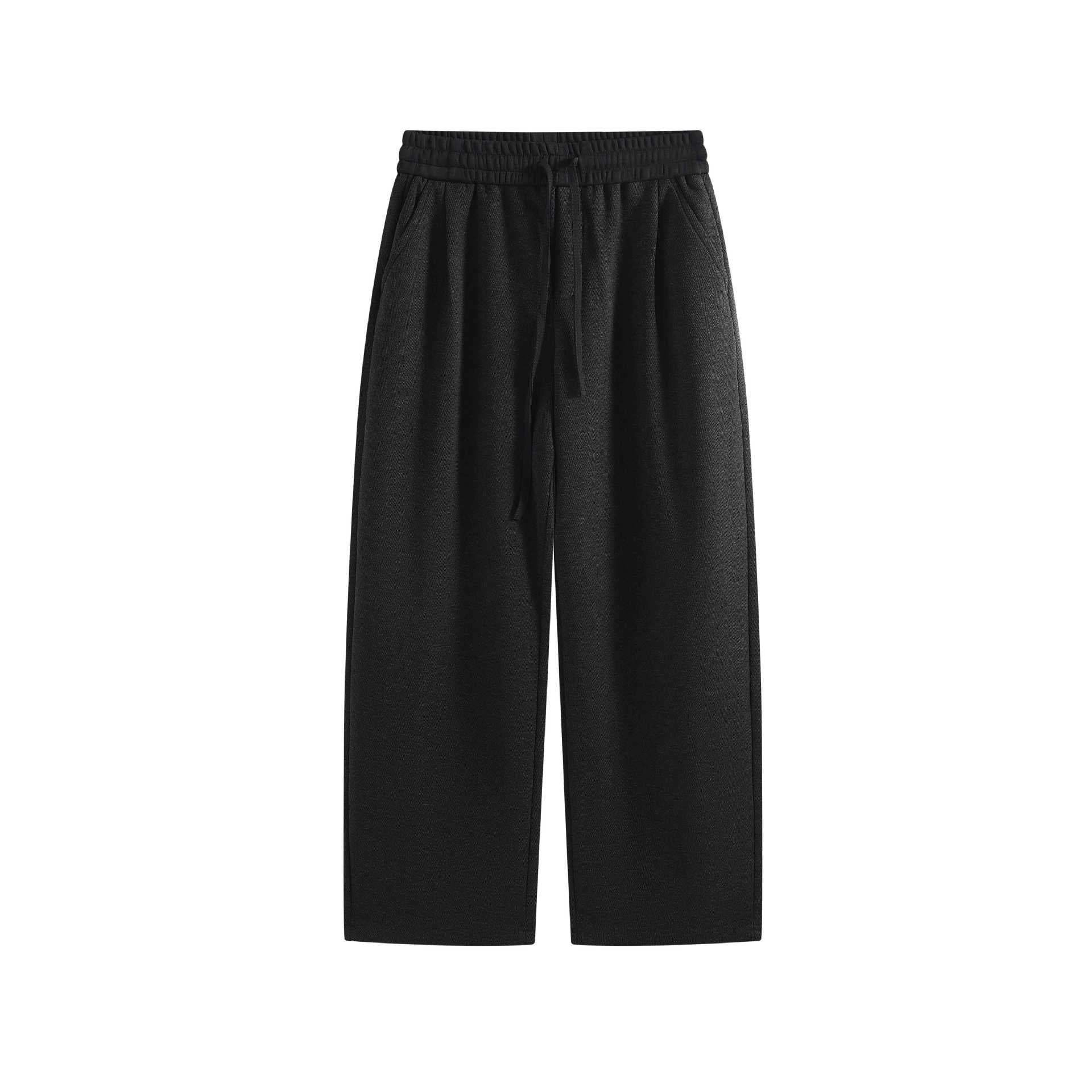 Women Comfort Jog Pants in Culotte Cut with Herringbone Texture Chichicherry