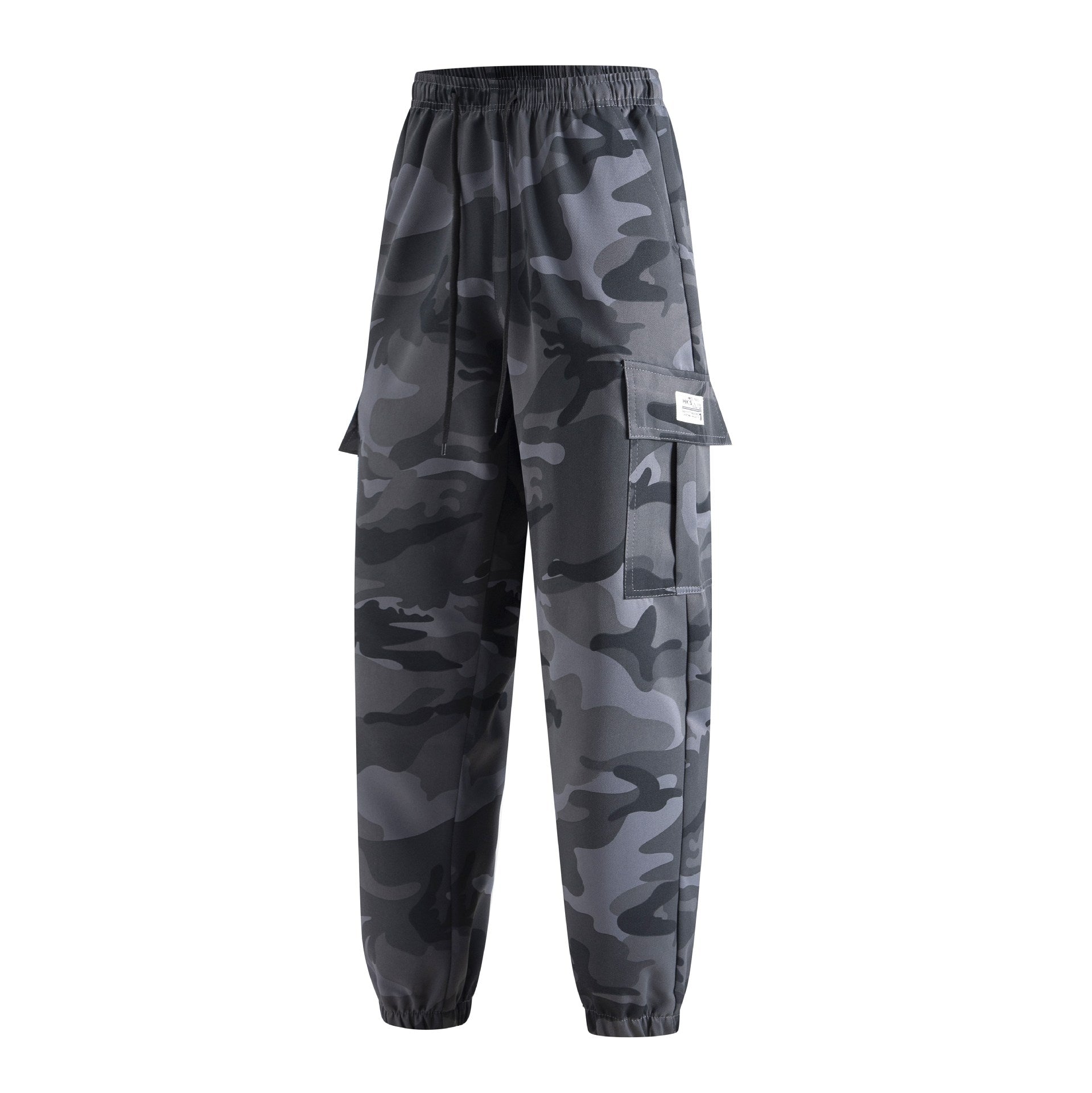 Men's cargo jogging pants with elastic waistband, multi-functional pockets & cuffs Chichicherry