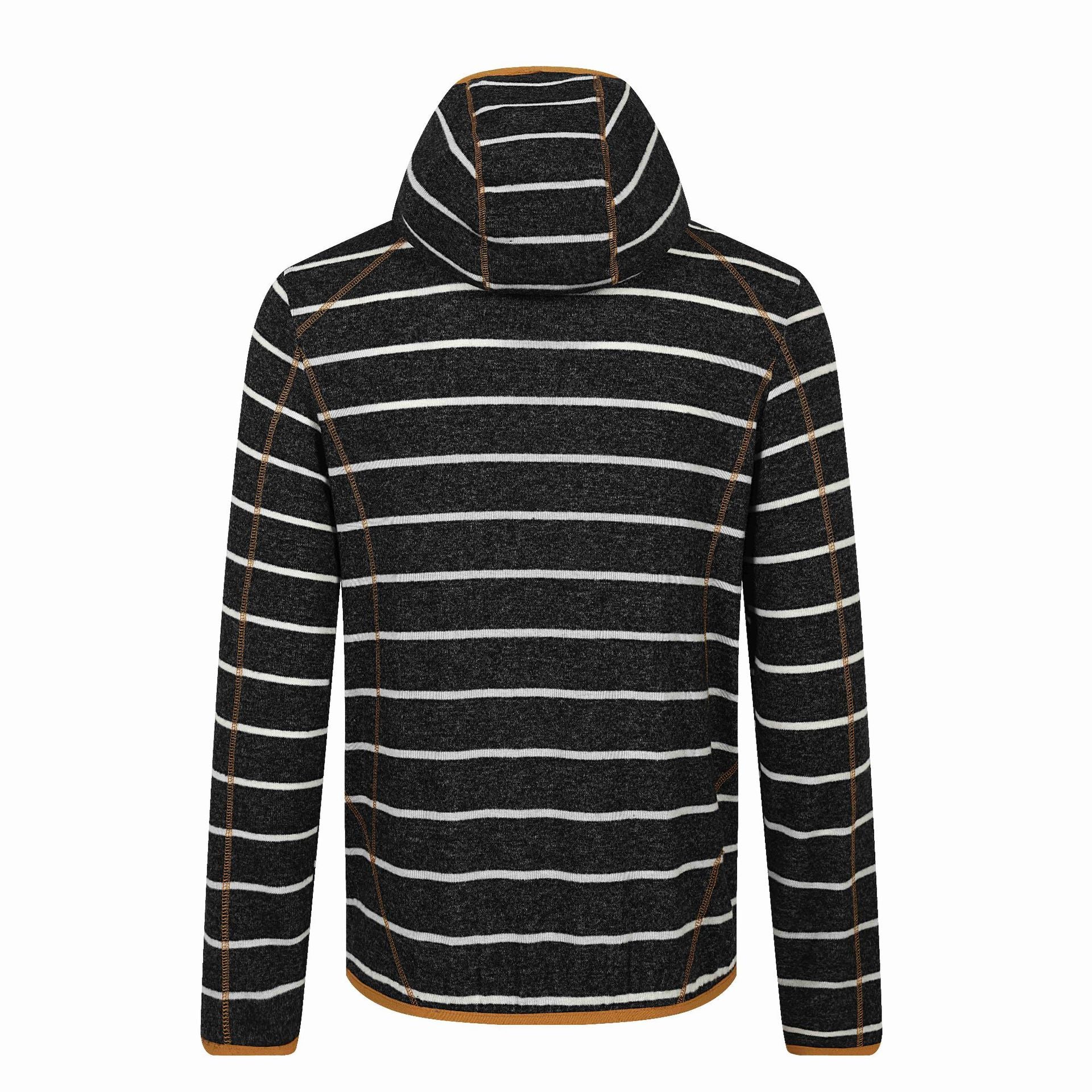 Unisex Striped Knit Half Collar Sweater with Raglan Sleeves Chichicherry