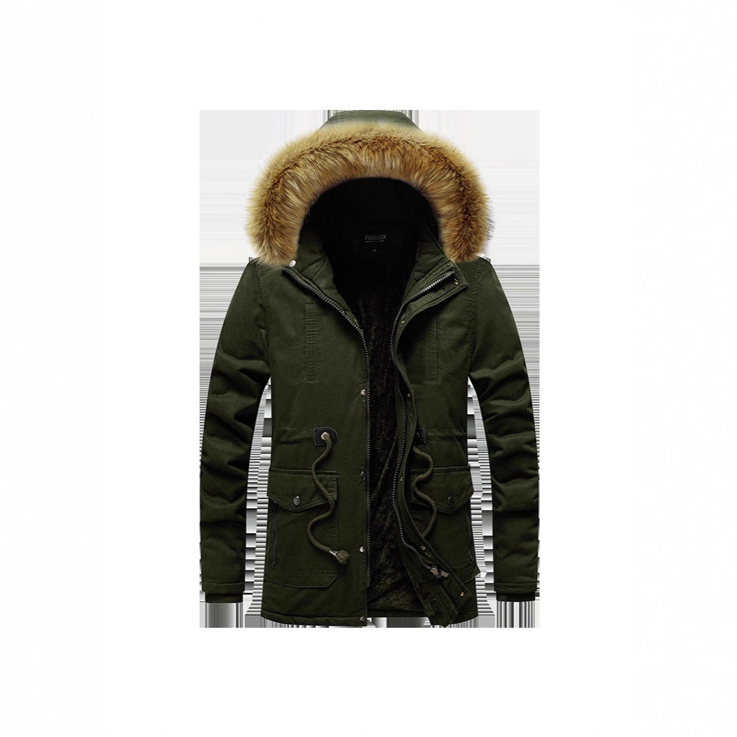 Men's winter parka with faux fur hood and teddy lining Chichicherry