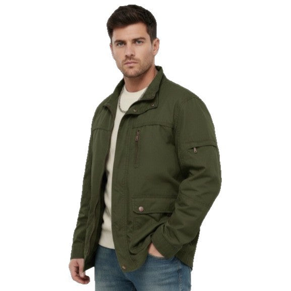 Men's lightweight outdoor utility jacket with standing collar Chichicherry