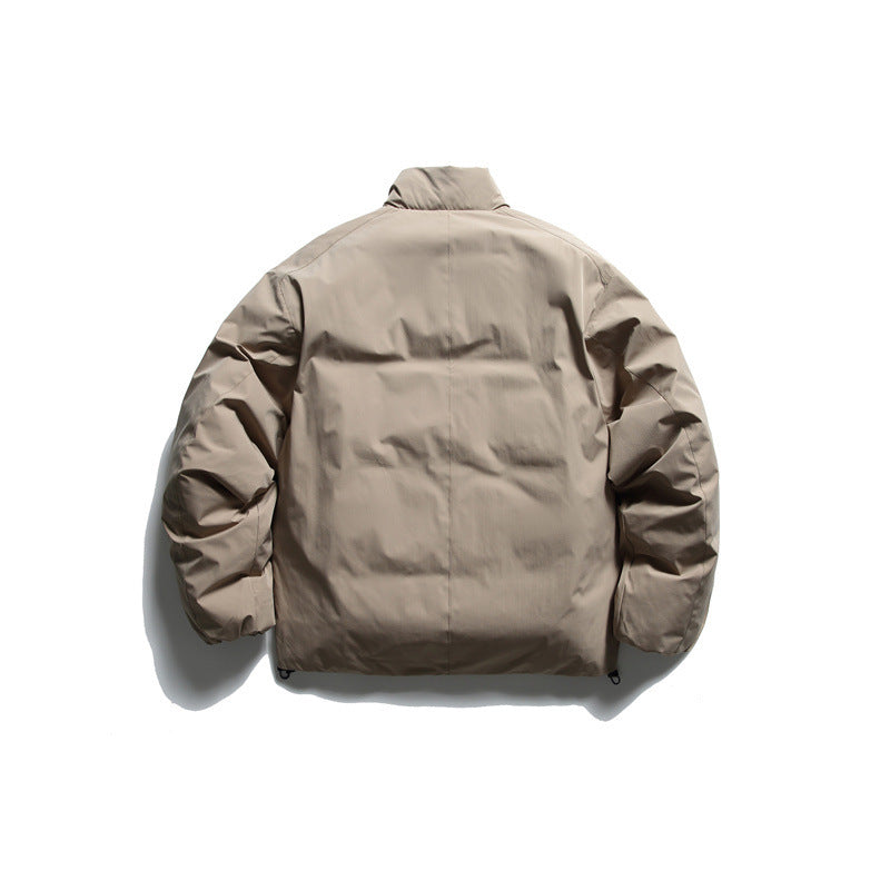 Men's insulation jacket in boxy cut with stand-up collar, raglan sleeves and two-way zip Chichicherry