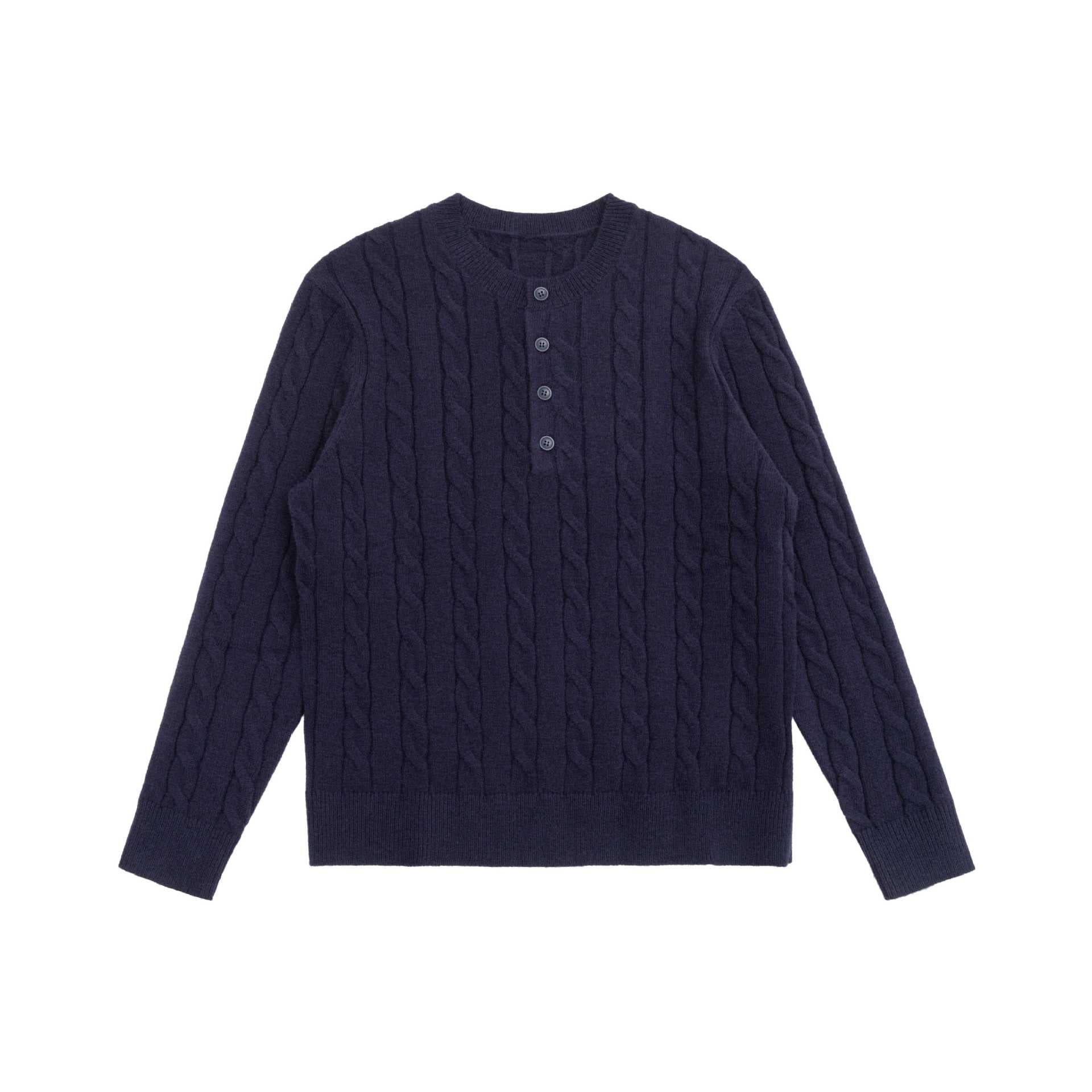 Women's knit cardigan with cable pattern and round neckline Chichicherry