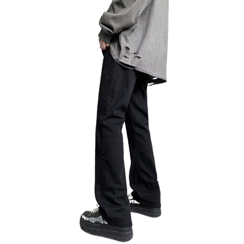 Herren Baumwollmix-Hose mit geradem Bein, lockerem Schnitt und tiefer Leibhöhe Chichicherry
