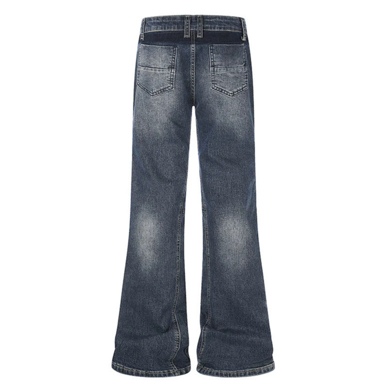 Women flared jeans with high waist and side contrast stripes Chichicherry
