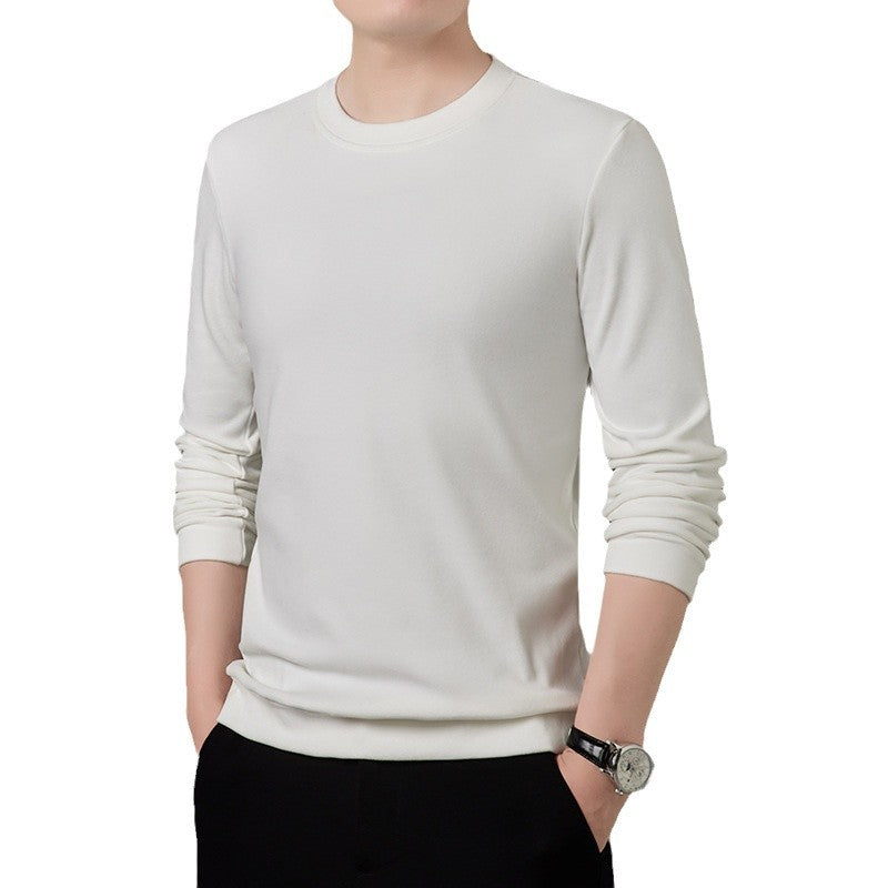 Men's Fine Crew Neck Sweater made of lightweight stretch knit with slim silhouette Chichicherry