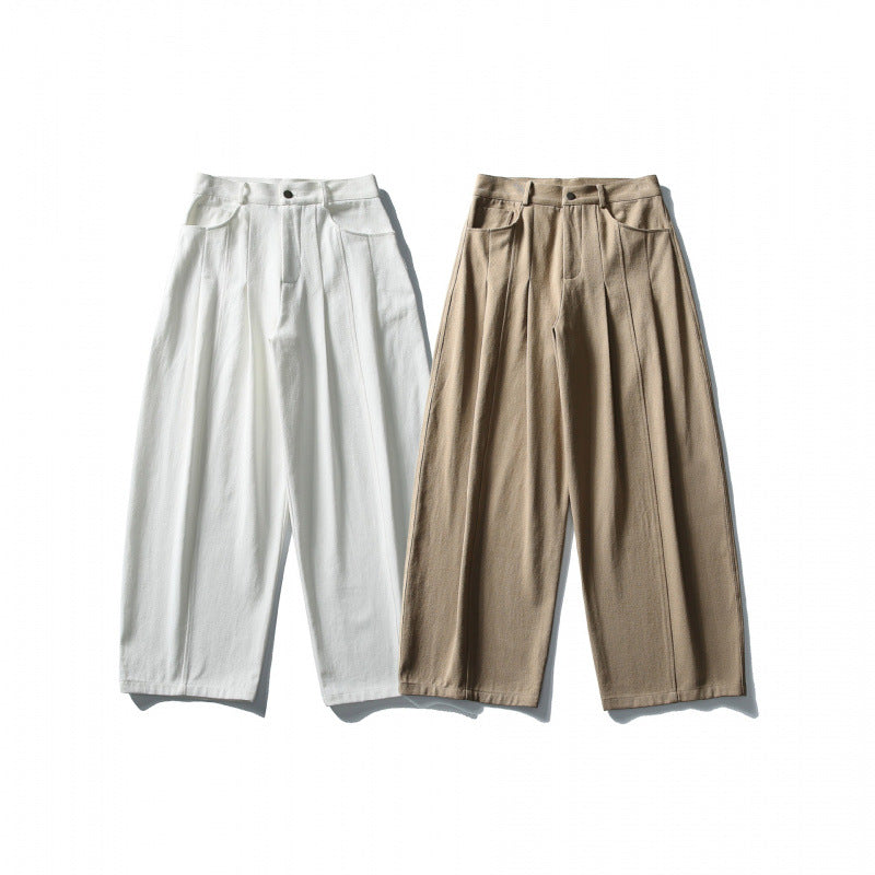 Women wide high-waisted culottes with pleats and side pockets Chichicherry