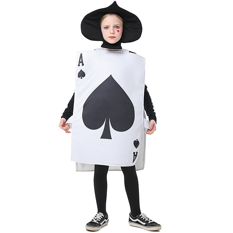 Men's playing cards costume with detailed design and shoulder straps Chichicherry