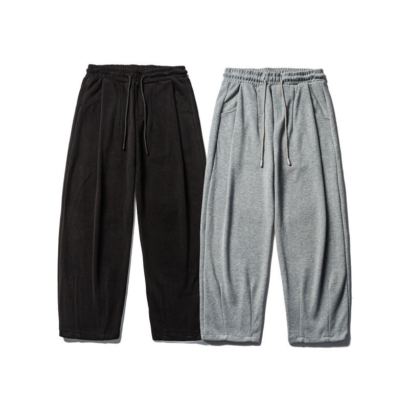 Men's Casual Sweatpants with High Elastic Waistband, Drawstring and Light Tapered Cut Chichicherry