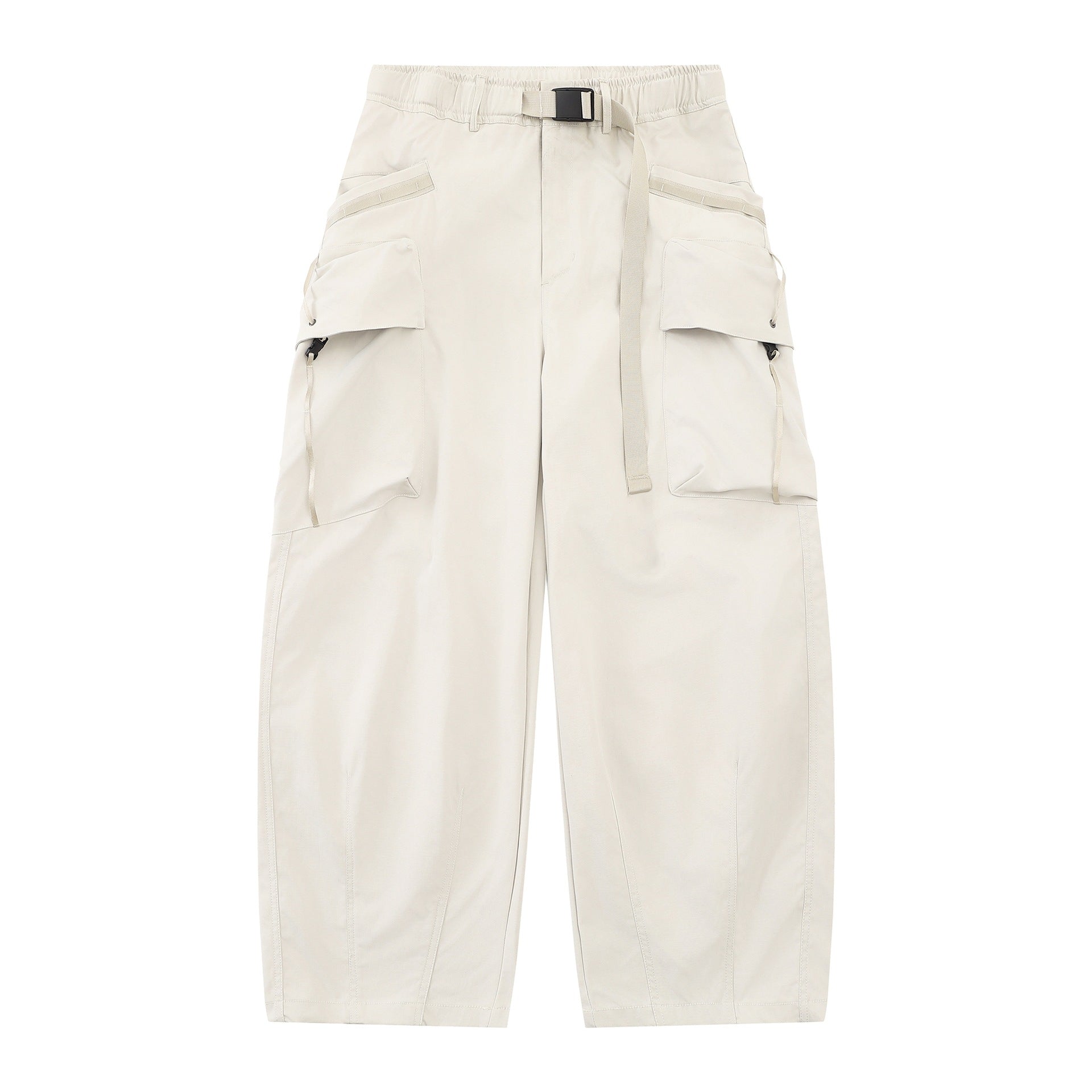 Women's Wide Cargo Culotte with Applied Pockets and Integrated Webbing Belt Chichicherry