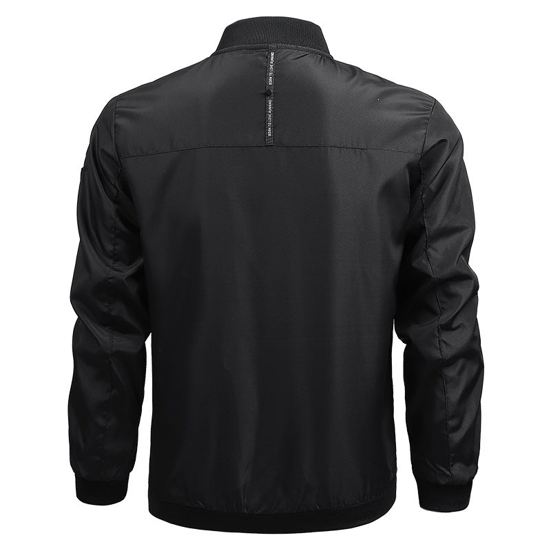 Men's lightweight water-repellent bomber jacket with zipper, ribbed hem & concealed pockets Chichicherry