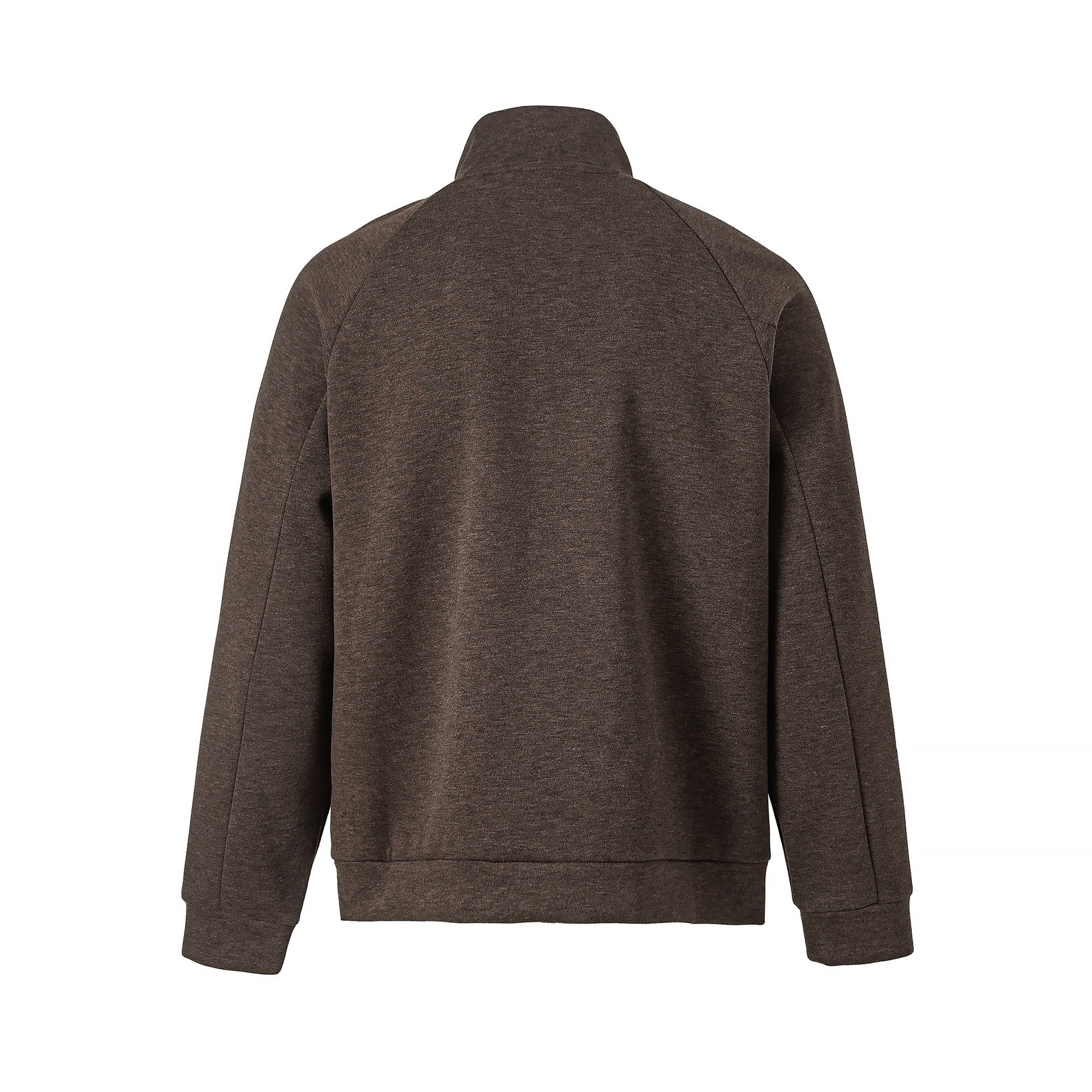 Unisex Half-Zip Oversize Sweatshirt with Stand Collar and Raglan Sleeves Chichicherry