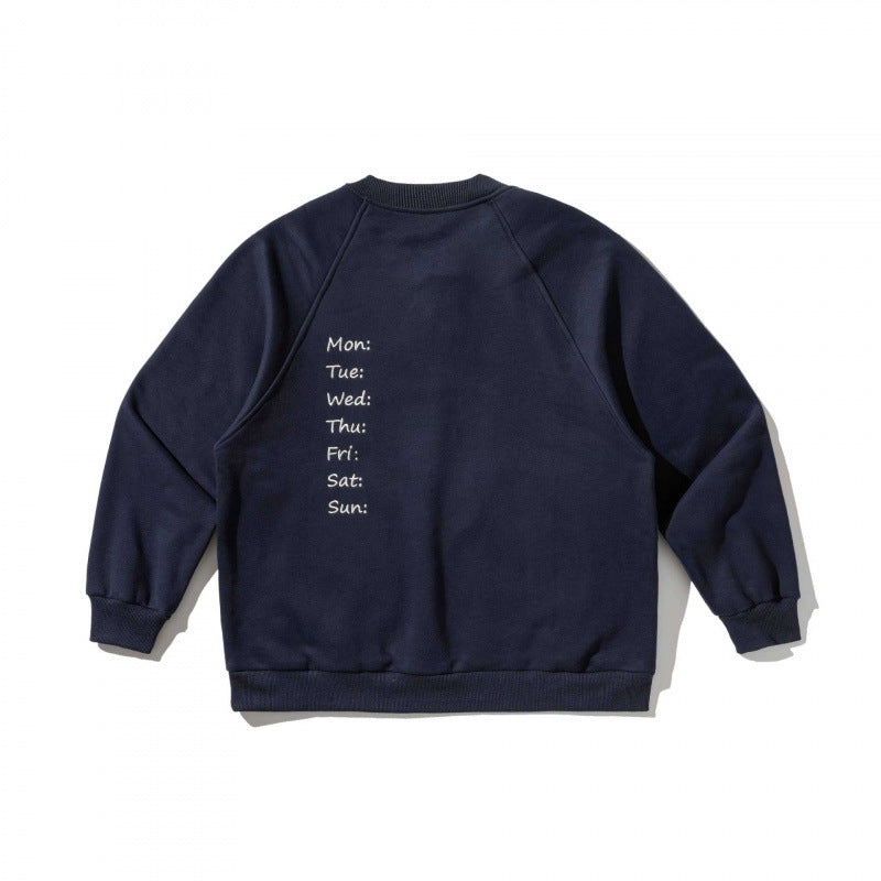Unisex Oversize Sweatshirt with Henley placket, raglan sleeves and round hand pockets Chichicherry